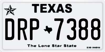 TX license plate DRP7388