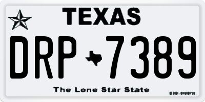 TX license plate DRP7389