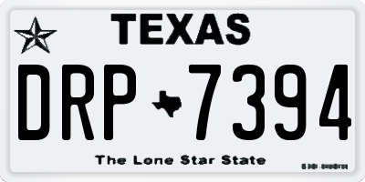TX license plate DRP7394