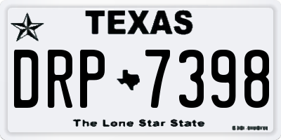 TX license plate DRP7398