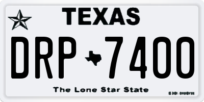 TX license plate DRP7400
