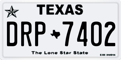 TX license plate DRP7402
