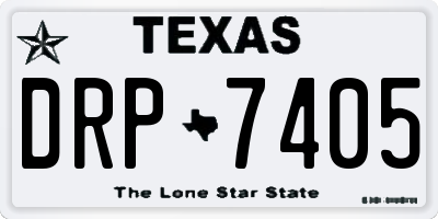 TX license plate DRP7405