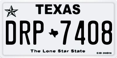 TX license plate DRP7408