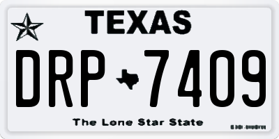 TX license plate DRP7409