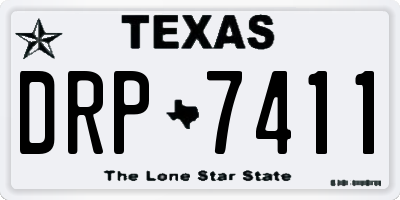TX license plate DRP7411