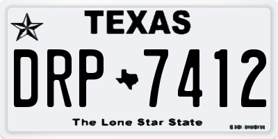 TX license plate DRP7412
