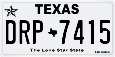 TX license plate DRP7415