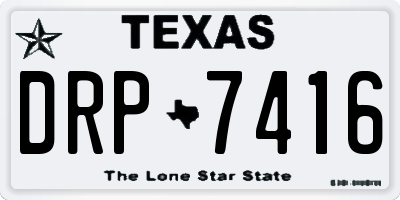 TX license plate DRP7416