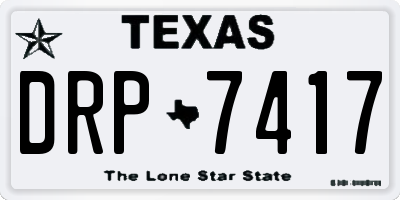 TX license plate DRP7417