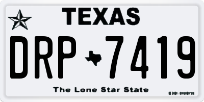 TX license plate DRP7419