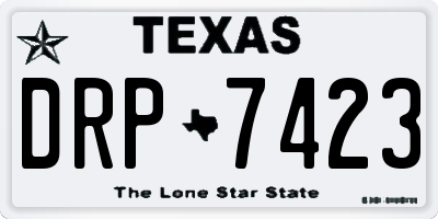 TX license plate DRP7423