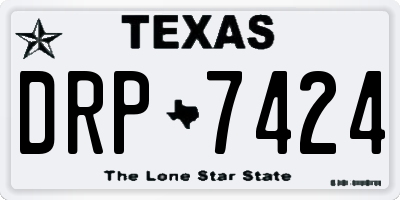 TX license plate DRP7424