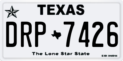 TX license plate DRP7426