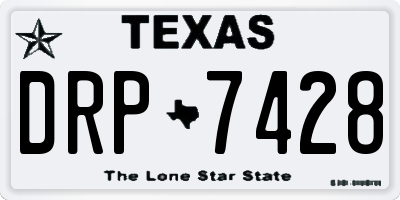 TX license plate DRP7428