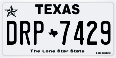 TX license plate DRP7429