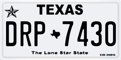 TX license plate DRP7430