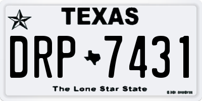TX license plate DRP7431