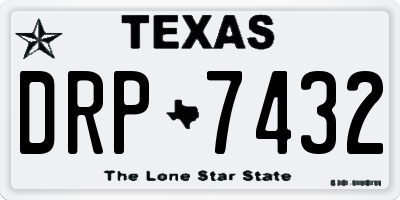 TX license plate DRP7432