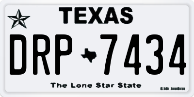 TX license plate DRP7434