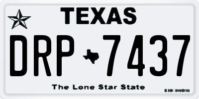 TX license plate DRP7437