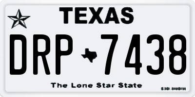 TX license plate DRP7438