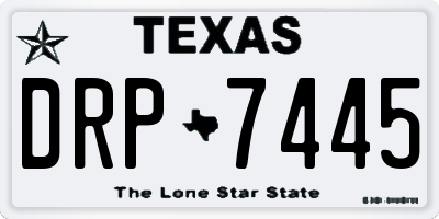 TX license plate DRP7445