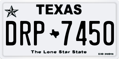TX license plate DRP7450