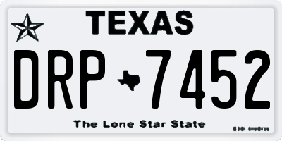 TX license plate DRP7452