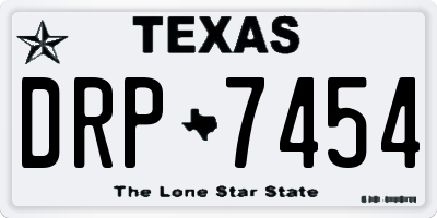 TX license plate DRP7454
