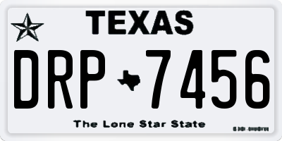 TX license plate DRP7456