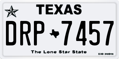 TX license plate DRP7457