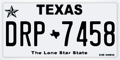 TX license plate DRP7458