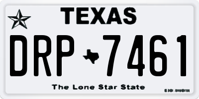 TX license plate DRP7461
