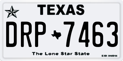 TX license plate DRP7463
