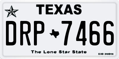 TX license plate DRP7466