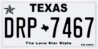 TX license plate DRP7467