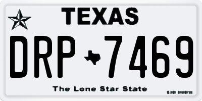 TX license plate DRP7469