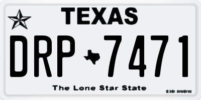 TX license plate DRP7471