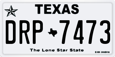 TX license plate DRP7473
