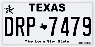 TX license plate DRP7479