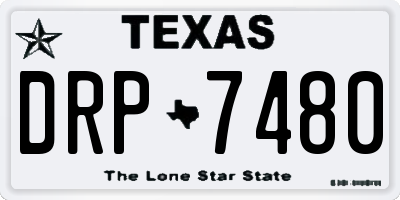 TX license plate DRP7480