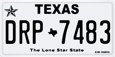 TX license plate DRP7483