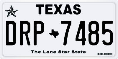 TX license plate DRP7485