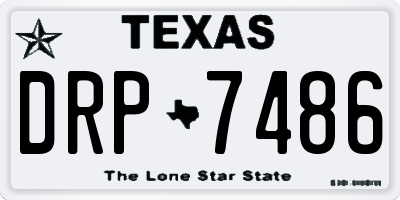 TX license plate DRP7486