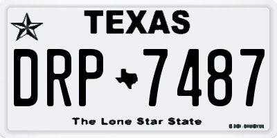 TX license plate DRP7487