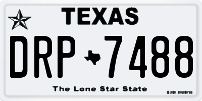 TX license plate DRP7488