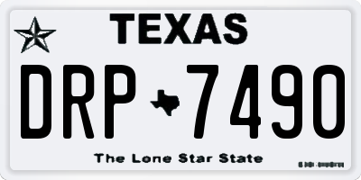 TX license plate DRP7490