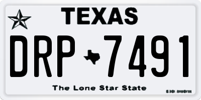 TX license plate DRP7491