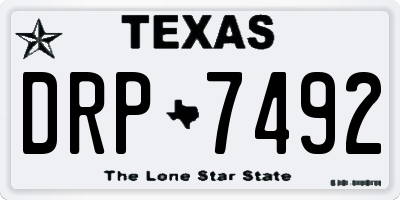 TX license plate DRP7492